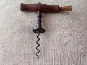 antique Wood And Steel corkscrew. - Picture 1 of 7