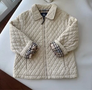 Baby kid vest jacket lightly fleeced 4T Burberry beige - Picture 1 of 2