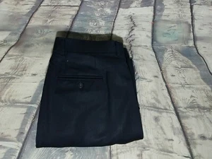 Neu ohne Etikett Ermenegildo Zegna Anzughose Herren marineblau Vogelaugen Wolle plissiert Bündchen 32 x 31 - Bild 1 von 5