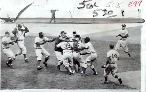 1955 Brooklyn Dodgers WS Original Type 3 Vintage 6.5x10 Photo w/ PSA/DNA Letter - Picture 1 of 3