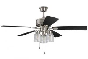Brushed Polished Nickel 52" Ceiling Fan from the Kate Collection - Picture 1 of 1