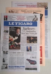 LE FIGARO N°20 367 du 25/01/2010 - MORT DE ROGER PIERRE /Uderzo présente success - Picture 1 of 12