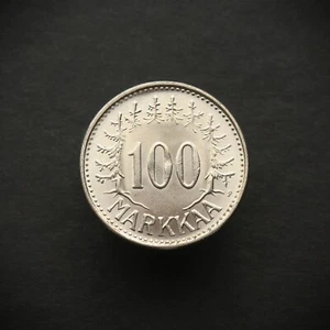 FINLAND 100 Markkaa 1960 Silver KM#41 (0468) - Picture 1 of 2