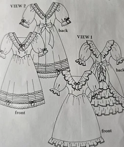 1980s Ruffle Yoke Bridesmaid Dress Princess Diana Successful Sewing Pattern 0576 - Picture 1 of 2