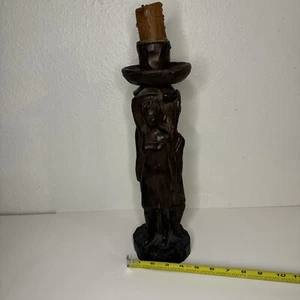 Wooden Candle Holder 3 Ladies - Picture 1 of 6