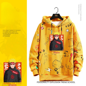 Anime NA RUTO Character Uzumaki Naruto Jacket Sweatshirt Coat Casual Plus Velvet