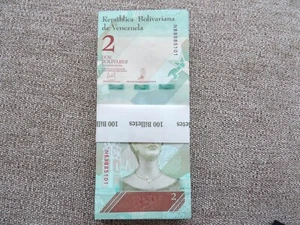 Venezuela 2 Bolivar Soberano , 2018, P-101a, UNC X 100 PCS Bundle Pack - Picture 1 of 4
