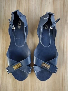 Tarbay Tajali Blue Leather Sandals Women's Size 9 - Picture 1 of 9