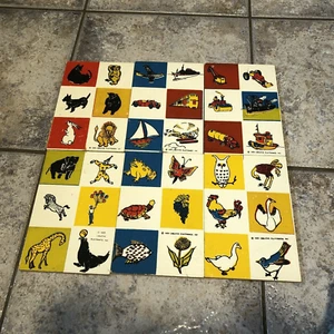 Vintage 1959 Creative Playthings WOOD LOTTO komplett in Box 35 Teile - Bild 1 von 6