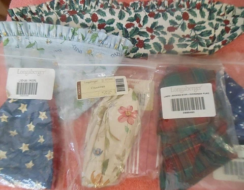 CHOOSE ONE: LONGABERGER BASKET LINER Horizon,Daisy,Inaugural,Cilantro,LoveLetter Cover