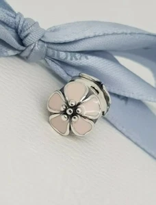 Authentic Pandora Pink Cherry Blossom Flower Enamel Clip Charm 791041EN40 NEW - Picture 1 of 2