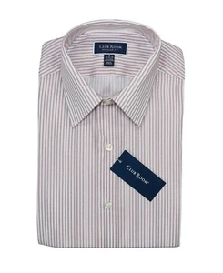 Club Room Striped Regular Fit Long Sleeve Button Down Shirt M NWT White/Burgundy - Bild 1 von 1