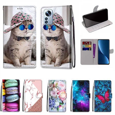 Cat Butterfly Marble Wallet Phone Case For Samsung A32 A33 A52 A51 A50 A42 A41 - Image 1 of 4