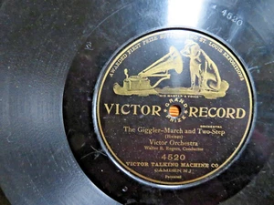Victor Record 4520-The Giggler-March and Two-Step-1 Sided 1st Dog 78 RPM - Imagen 1 de 1