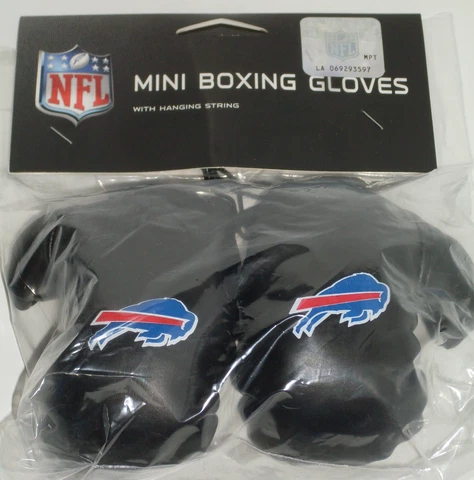NFL Buffalo Bills 4 Inch Mini Boxing Gloves for Mirror by Fremont Die Cover