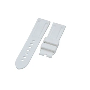 22x20mm White Rubber Watch Strap For Panerai Luminor Marina Submersible - Picture 1 of 6