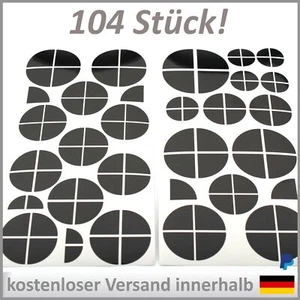 104x BMW Emblem Aufkleber Schwarz Glz. E36 E46 E60 E61 E90 E91 E92 F10 F80 F82 - Bild 1 von 9