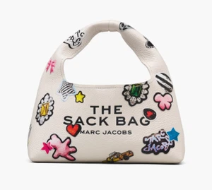Marc Jacobs The Sticker Leather Sack Bag Mini NEW - Picture 1 of 6