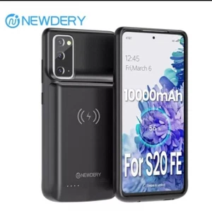 NEWDERY 10000mAh Battery Case for Samsung S20 FE Wireless Charging Power Bank - Picture 1 of 7