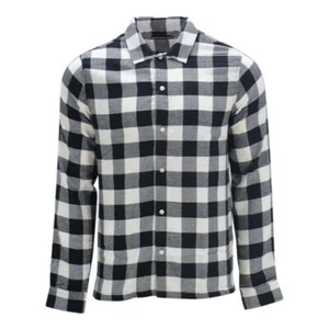 Hombre Camisas de Cuadros Manga Larga Ajedrez Suave Franela Leñador Casual - Imagen 1 de 14
