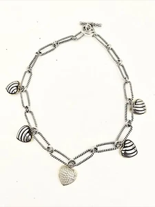choker necklace Pepper Clip With Heart Sterling Silver 16 Inch  - Picture 1 of 7