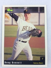 1991 Yakima Bears-Classic BEST Minor League Baseball Card-Doug Bennett