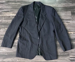 Vintage YSL Yves Saint Laurent Black Striped Blazer Suit Jacket Men’s Size 42 - Picture 1 of 9