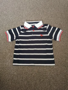 3-4 year old boys short sleeved striped polo top, new and unused - Picture 1 of 3
