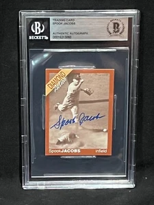 SPOOK JACOBS K.C. A'S SIGNED AUTOGRAPH AUTO DIAMOND ACTION CARD BAS BECKETT - Picture 1 of 2