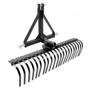 For ATV UTV SXS Compact Tractors 3 Point Landscape Rake W/2" Hitch Receiver cat1 - Picture 1 of 22