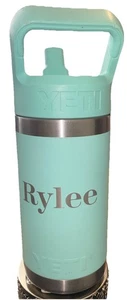 Yeti Rambler Jr Reef Blue 12 Oz Kinder Trinkflasche Customized RYLEE Gravur - Bild 1 von 8