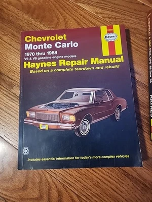 Chevrolet Monte Carlo Haynes 24055 1970-1988 manual de reparación usado Foto 1 de 4