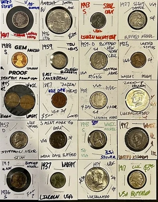 ESTATE LOT VINTAGE US Coin Collection Silver,Indian Head,Buffalos,Proofs,1800s++ - Image 1 of 4