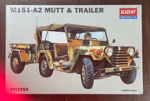M151-A2 Mutt & Trailer - 1/35 Scale Unassembled Academy Kit#1326 - NIB - Picture 1 of 3