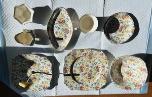 Vintage 1930s "Fireglow" by Royal Winton "8 piece lot" Please see photos - Rare! - Bild 1 von 17