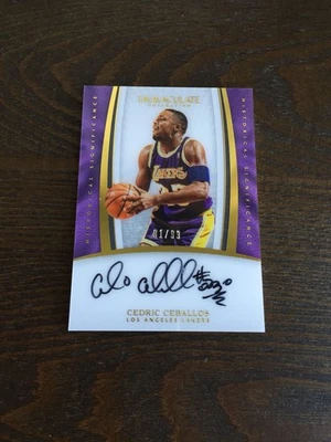 2016-17 Panini Immaculate Cedric Ceballos Historical Signature Auto 91/99 - Image 1 of 2
