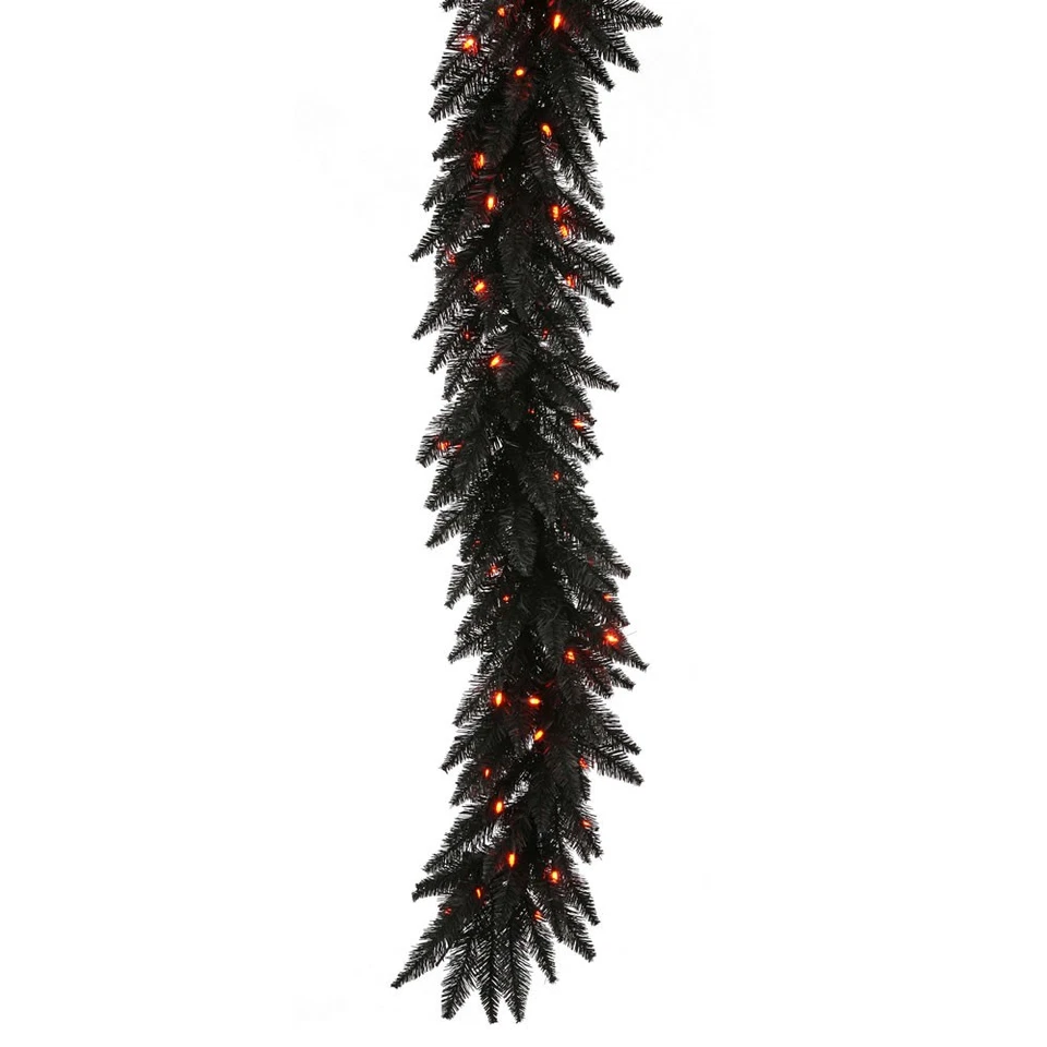 Светодиодная черная гирлянда Vickerman 9 футов x 14 дюймов DL 100Org 250T - K162115LED - Изображение 1 из 1
