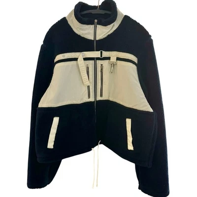 Chaqueta corta de vellón Sherpa REESE COOPER azul marino crema talla M  Foto 1 de 4