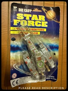 VINTAGE DIE CAST STAR FORCE TAMPO PRINTING PULL BACK SHIP ALIEN NOSTROMO SHIP - Picture 1 of 7