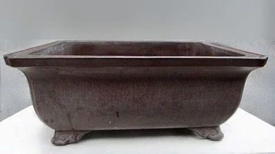 Japanese Bonsai pot TOKONAME SHIDEI Unglazed Rectangular shape Extra large W48cm - Image 1 of 4