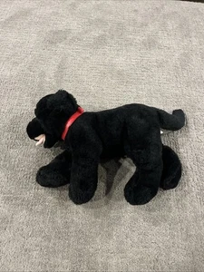 Costruisci Un Orso Officina Peluche Nero Cane Laboratorio 16” Labrador Retriever Collare Rosso - Foto 1 di 6