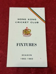 1982-1983 Hong Kong Cricket Club Spielplanliste plus Club Geldheft - Bild 1 von 3