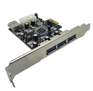 Carte hôte Vantec 4 ports SuperSpeed USB 3.0 PCI-e (modèle : UGT-PC341) - Photo 1/4