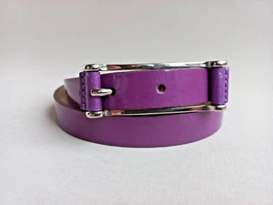 HOBBS Purple Patent Leather Women's Skinny Belt | SIZE S | 29" - 32" - Picture 1 of 5