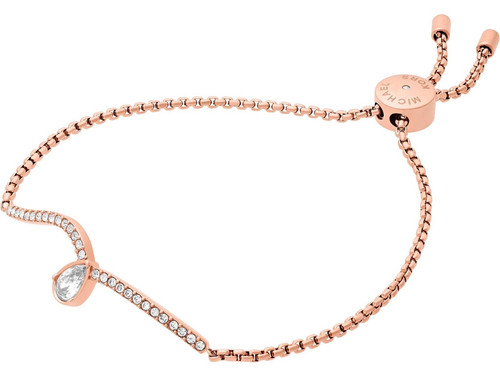 Bracciale MICHAEL KORS Potente Romance Oro Rosa Slider Cristallo MKJ7109791 + SCATOLA