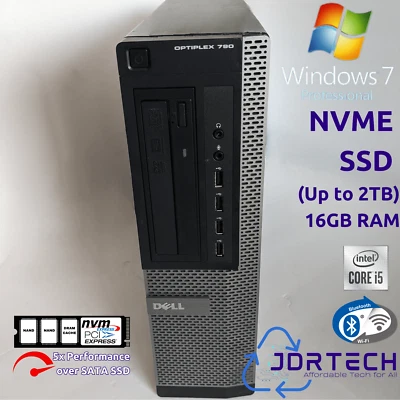 Customizable Windows 7 Pro Dell Optiplex 790 Intel Core i5 NVME SSD 16GB WiFi - Image 1 of 4