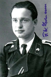 MILITARY - FRANZ-WILHELM LOCHMANN (WWII panzers) signed picture - vgc - Foto 1 di 1