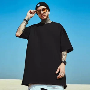 Big Men's Plus Size Oversized 100% Cotton 220 GSM Crew Neck T-Shirt Classic Tee - Picture 1 of 15