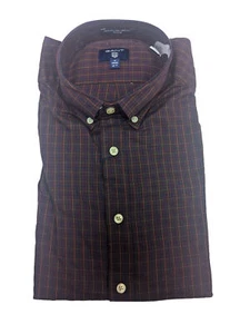 Gant Violeta Vino Windblown Oxford de Cuadros Abotonado Camisa 3003530 Talla M - Imagen 1 de 2