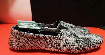 Mocasines exóticos Dawgs® Kaymann blanco y negro con estampado de serpiente para mujer talla 7 Foto 1 de 4